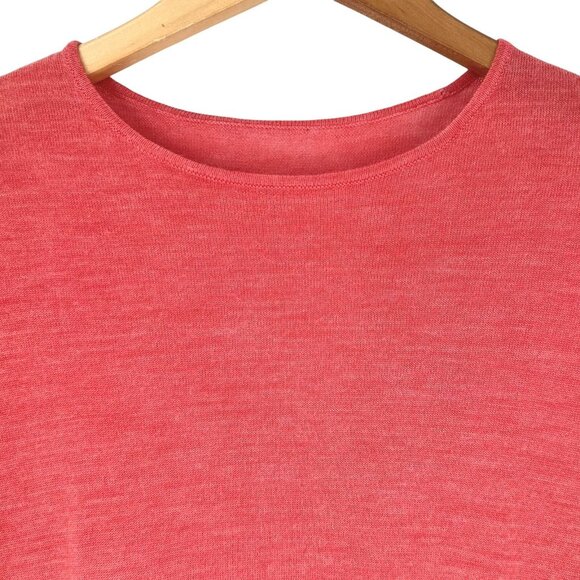 J Jill Rose Pink 100% Merino Lightweight Washable Wool Sweater Size Small - Picture 2 of 5